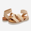 image:imageDREAM PAIRS Womens Open Toe Ankle Strap Espadrille Flatform Platform Wedge SandalsNude