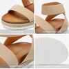 image:imageDREAM PAIRS Womens Open Toe Ankle Strap Espadrille Flatform Platform Wedge SandalsNude