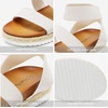 image:imageDREAM PAIRS Womens Open Toe Ankle Strap Espadrille Flatform Platform Wedge SandalsWhite