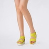 image:imageDREAM PAIRS Womens Open Toe Ankle Strap Platform Wedge SandalsNeonLime