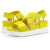 image:imageDREAM PAIRS Womens Open Toe Ankle Strap Platform Wedge SandalsNeonLime