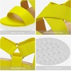 image:imageDREAM PAIRS Womens Open Toe Ankle Strap Platform Wedge SandalsNeonLime