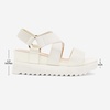 image:imageDREAM PAIRS Womens Open Toe Ankle Strap Platform Wedge SandalsWhite