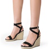 image:imageDREAM PAIRS Womens Open Toe Espadrilles Dressy Platform Sandals Buckle Ankle Strap Stylish Wedges Summer Dressy SandalsBlackSuede