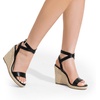 image:imageDREAM PAIRS Womens Open Toe Espadrilles Dressy Platform Sandals Buckle Ankle Strap Stylish Wedges Summer Dressy SandalsBlackpu