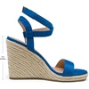 image:imageDREAM PAIRS Womens Open Toe Espadrilles Dressy Platform Sandals Buckle Ankle Strap Stylish Wedges Summer Dressy SandalsBlueSuede