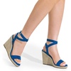 image:imageDREAM PAIRS Womens Open Toe Espadrilles Dressy Platform Sandals Buckle Ankle Strap Stylish Wedges Summer Dressy SandalsBlueSuede