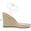image:imageDREAM PAIRS Womens Open Toe Espadrilles Dressy Platform Sandals Buckle Ankle Strap Stylish Wedges Summer Dressy SandalsClearNudePu