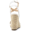 image:imageDREAM PAIRS Womens Open Toe Espadrilles Dressy Platform Sandals Buckle Ankle Strap Stylish Wedges Summer Dressy SandalsWhitepu