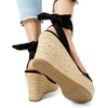 image:imageDREAM PAIRS Womens Open Toe Espadrilles Wedges Tie Lace Up Cute Ankle Strap Platform Sandals Dressy ShoesBlack