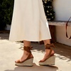 image:imageDREAM PAIRS Womens Open Toe Espadrilles Wedges Tie Lace Up Cute Ankle Strap Platform Sandals Dressy ShoesBrownsuede