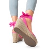 image:imageDREAM PAIRS Womens Open Toe Espadrilles Wedges Tie Lace Up Cute Ankle Strap Platform Sandals Dressy ShoesHot Pinksuede