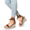 image:imageDREAM PAIRS Womens Open Toe Espadrilles Wedges Tie Lace Up Cute Ankle Strap Platform Sandals Dressy ShoesLeopardsuede