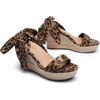 image:imageDREAM PAIRS Womens Open Toe Espadrilles Wedges Tie Lace Up Cute Ankle Strap Platform Sandals Dressy ShoesLeopardsuede