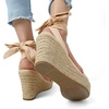 image:imageDREAM PAIRS Womens Open Toe Espadrilles Wedges Tie Lace Up Cute Ankle Strap Platform Sandals Dressy ShoesNude