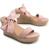 image:imageDREAM PAIRS Womens Open Toe Espadrilles Wedges Tie Lace Up Cute Ankle Strap Platform Sandals Dressy ShoesPink
