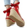 image:imageDREAM PAIRS Womens Open Toe Espadrilles Wedges Tie Lace Up Cute Ankle Strap Platform Sandals Dressy ShoesRed