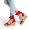 image:imageDREAM PAIRS Womens Open Toe Espadrilles Wedges Tie Lace Up Cute Ankle Strap Platform Sandals Dressy ShoesRed