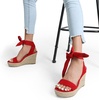 image:imageDREAM PAIRS Womens Open Toe Espadrilles Wedges Tie Lace Up Cute Ankle Strap Platform Sandals Dressy ShoesRed