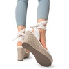 image:imageDREAM PAIRS Womens Open Toe Espadrilles Wedges Tie Lace Up Cute Ankle Strap Platform Sandals Dressy ShoesWhitepu