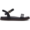 image:imageDREAM PAIRS Womens Open Toe Flat Sandals Cute One Band Comfort Arch Support SandalsBlack