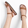 image:imageDREAM PAIRS Womens Open Toe Flat Sandals Cute One Band Comfort Arch Support SandalsBrown