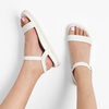 image:imageDREAM PAIRS Womens Open Toe Flat Sandals Cute One Band Comfort Arch Support SandalsWhite