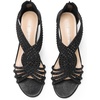image:imageDREAM PAIRS Womens Open Toe Low Wedges Sandals Rhinestone Strappy Zipper Dress Shoes Summer Wedding Party Travel ShoesBlack