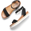 image:imageDREAM PAIRS Womens Open Toe Platform Espadrille Wedge Sandals Comfortable One Band Dressy Casual Sandals for WomenBlackNubuck