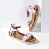image:imageDREAM PAIRS Womens Open Toe Platform Espadrille Wedge Sandals Comfortable One Band Dressy Casual Sandals for WomenFloral