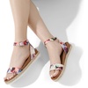 image:imageDREAM PAIRS Womens Open Toe Platform Espadrille Wedge Sandals Comfortable One Band Dressy Casual Sandals for WomenFloral