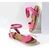 image:imageDREAM PAIRS Womens Open Toe Platform Espadrille Wedge Sandals Comfortable One Band Dressy Casual Sandals for WomenFuchsiaSuede