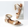 image:imageDREAM PAIRS Womens Open Toe Platform Espadrille Wedge Sandals Comfortable One Band Dressy Casual Sandals for WomenGoldPu