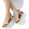 image:imageDREAM PAIRS Womens Open Toe Platform Espadrille Wedge Sandals Comfortable One Band Dressy Casual Sandals for WomenGoldPu