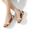 image:imageDREAM PAIRS Womens Open Toe Platform Espadrille Wedge Sandals Comfortable One Band Dressy Casual Sandals for WomenNudeNubuck