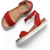 image:imageDREAM PAIRS Womens Open Toe Platform Espadrille Wedge Sandals Comfortable One Band Dressy Casual Sandals for WomenRedSuede