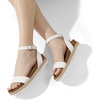 image:imageDREAM PAIRS Womens Open Toe Platform Espadrille Wedge Sandals Comfortable One Band Dressy Casual Sandals for WomenWhitePu