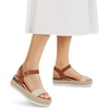 image:imageDREAM PAIRS Womens Platform Espadrilles Wedge Sandals Comfortable Open Toe One Band Sandals for Women Dressy Casual SummerBeigeTan