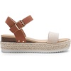 image:imageDREAM PAIRS Womens Platform Espadrilles Wedge Sandals Comfortable Open Toe One Band Sandals for Women Dressy Casual SummerBeigeTan