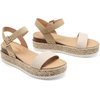 image:imageDREAM PAIRS Womens Platform Espadrilles Wedge Sandals Comfortable Open Toe One Band Sandals for Women Dressy Casual SummerBeigeTaupe