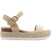image:imageDREAM PAIRS Womens Platform Espadrilles Wedge Sandals Comfortable Open Toe One Band Sandals for Women Dressy Casual SummerBeigeTaupe