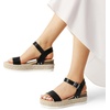 image:imageDREAM PAIRS Womens Platform Espadrilles Wedge Sandals Comfortable Open Toe One Band Sandals for Women Dressy Casual SummerBlack