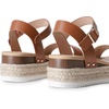image:imageDREAM PAIRS Womens Platform Espadrilles Wedge Sandals Comfortable Open Toe One Band Sandals for Women Dressy Casual SummerBrown