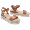 image:imageDREAM PAIRS Womens Platform Espadrilles Wedge Sandals Comfortable Open Toe One Band Sandals for Women Dressy Casual SummerBrown