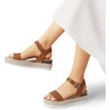image:imageDREAM PAIRS Womens Platform Espadrilles Wedge Sandals Comfortable Open Toe One Band Sandals for Women Dressy Casual SummerBrown