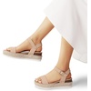 image:imageDREAM PAIRS Womens Platform Espadrilles Wedge Sandals Comfortable Open Toe One Band Sandals for Women Dressy Casual SummerNude