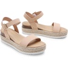 image:imageDREAM PAIRS Womens Platform Espadrilles Wedge Sandals Comfortable Open Toe One Band Sandals for Women Dressy Casual SummerNude