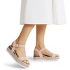 image:imageDREAM PAIRS Womens Platform Espadrilles Wedge Sandals Comfortable Open Toe One Band Sandals for Women Dressy Casual SummerNude