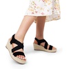 image:imageDREAM PAIRS Womens Platform Espadrilles Wedge Sandals Slip on Elastic Ankle Strap Sandals for Women Casual Dressy SummerBlacknubuck