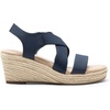 image:imageDREAM PAIRS Womens Platform Espadrilles Wedge Sandals Slip on Elastic Ankle Strap Sandals for Women Casual Dressy SummerNavynubuck